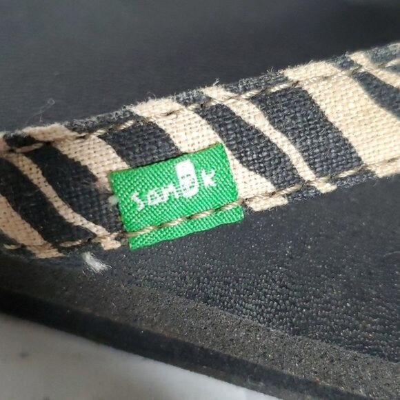 Sanuk Sandals Flip Flops Shoes Tongs Zebra Print SHOES Women's WOMAN'S Size 8 - Picture 13 of 14